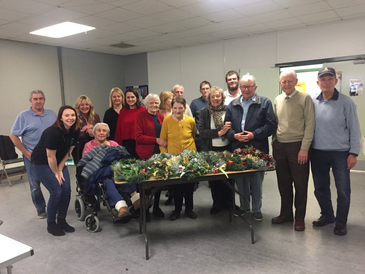 Today our Green Links group worked very hard to make 20 fabulous wreaths ready to sell at next weeks Dementia Network meeting! The money will go towards a trip for the group next year :) @GWKNE