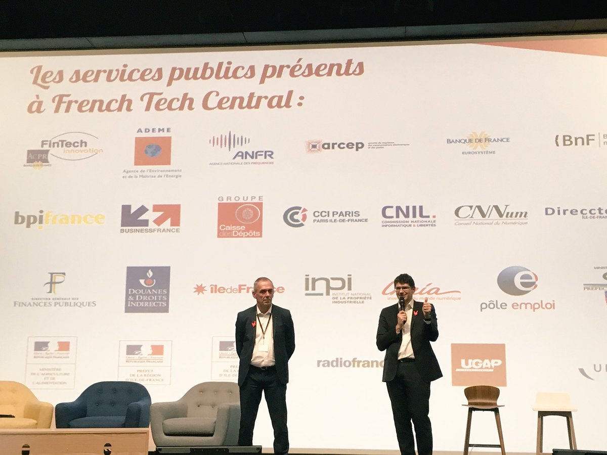 Inauguration de #FrenchTechCentral 🚀 Les services publics mobilisés pour les #startups 💪🇫🇷 #frenchtech #stationF