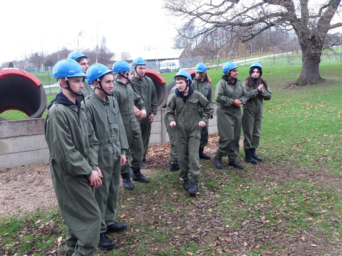 DerbycollegePS's tweet photo. #DC_workexperience @armyjobs on the assault course at Chetwynd Barracks #DC_army https://t.co/kfDu3HxPNB