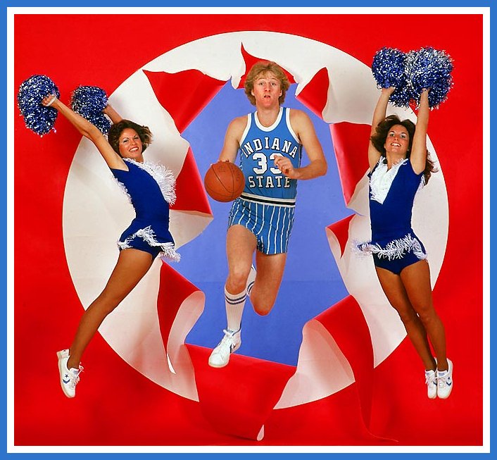 Happy 61st Birthday Larry Bird! ~ Classic Indiana State powder blue uniform   