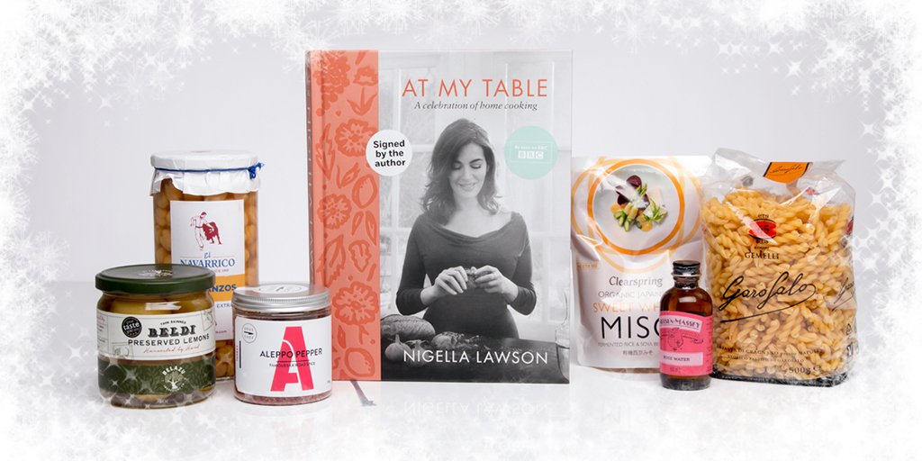 WHSmith's tweet photo. Don't miss out on our day 7 advent giveaway! RT and follow us to win a SIGNED copy of @Nigella_Lawson's At My Table &amp; a goody bag filled with ingredients to get you cooking! Closes 10pm tonight! #WHSAdvent https://t.co/bCTvFEED8c