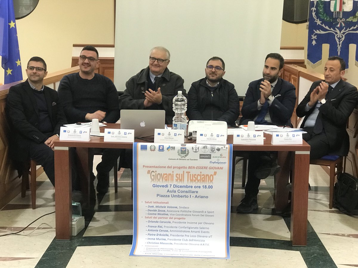 e_maraio's tweet image. Ad Olevano sul Tusciano, con il Sindaco, Michele Volzone, l’Assessore alle pol. giovanili, Davide Zecca, e Franco Risi, Presidente di @confartigianato #salerno, abbiamo presentato il progetto “Giovani sul Tusciano” finanziato dal programma della @Reg_Campania #BenessereGiovani.