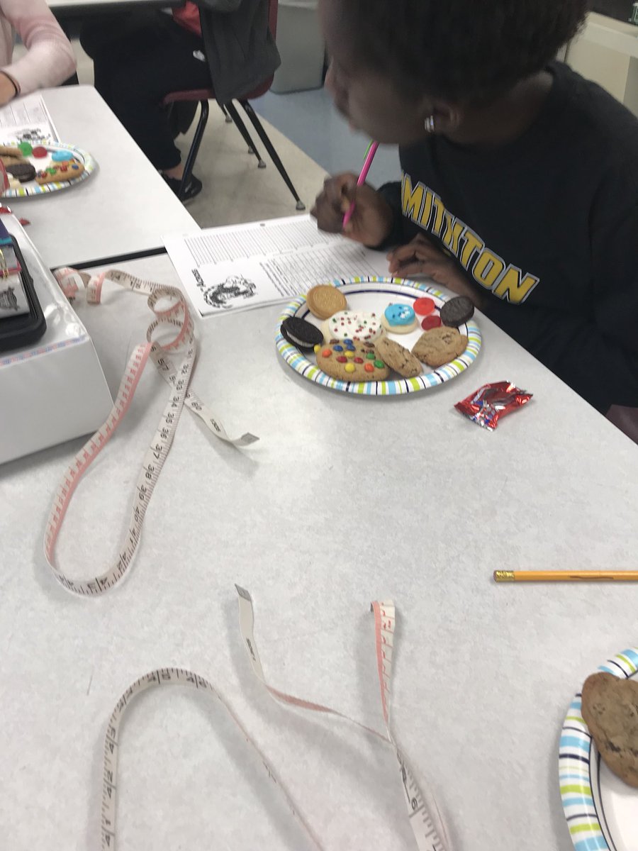 MrsElliottMath's tweet image. Finding pi by measuring food!  #smsrocks #mathisfun