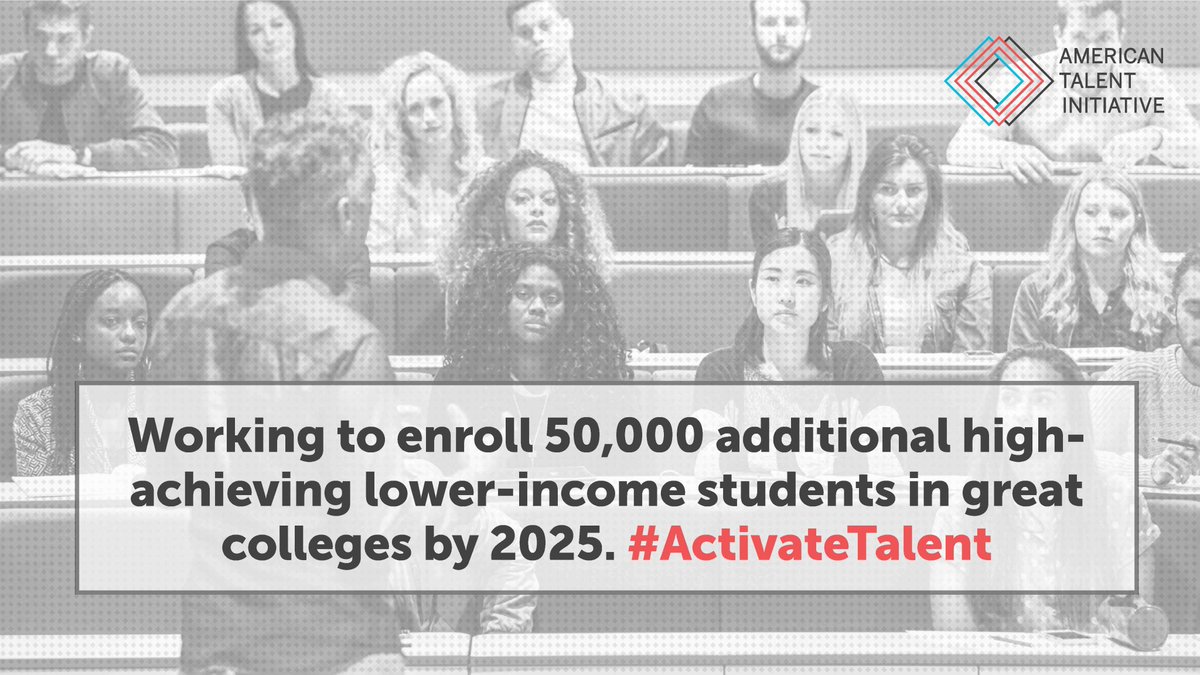 Removing barriers to college means more talented students can receive a quality education. Today <a href="/Yale/">Yale University</a> <a href="/WakeForest/">Wake Forest University</a> <a href="/UTAustin/">UT Austin</a> <a href="/UW/">University of Washington</a> <a href="/GeorgiaTech/">Georgia Tech</a> &amp; <a href="/EtownCollege/">Elizabethtown College</a> released their plans to make that happen with the American Talent Initiative. #ActivateTalent mikebloom.bg/2AjzUmK