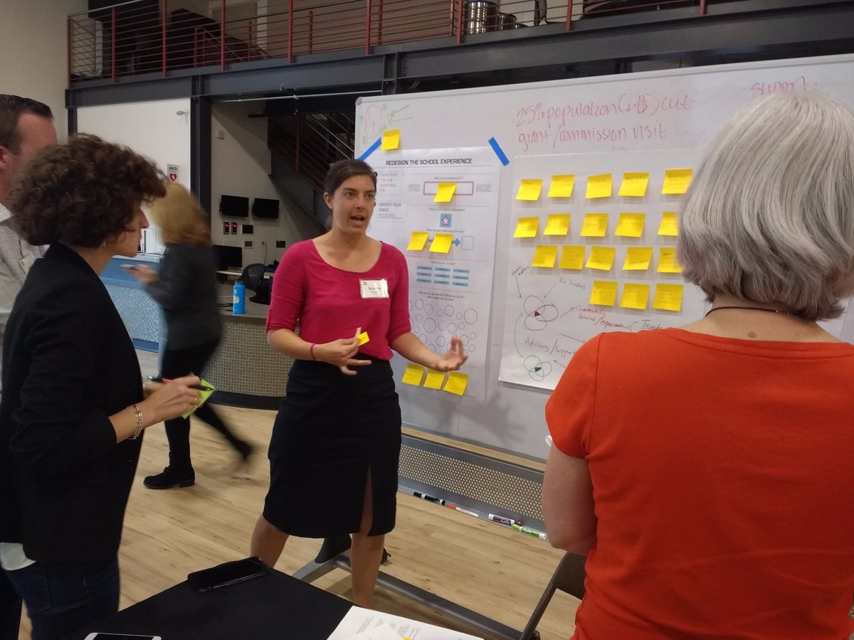 ewrobelen's tweet photo. Turning the tables: Reporter @Kschwart explains plans for a redesigned HS as part of a hands-on activity at EWA's seminar. #ewaHS @StacyTKhadaroo @m_education_ap @EWAEmily https://t.co/535sHBAWYw