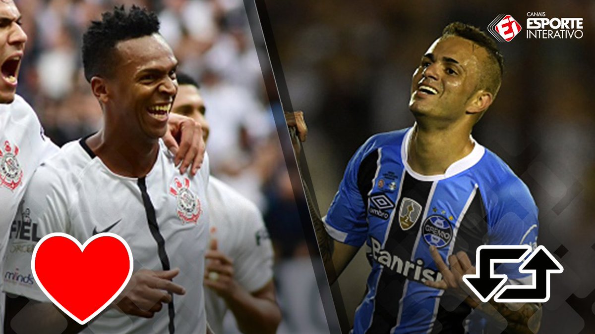 TNTSportsBR's tweet photo. Você decide: quem foi o melhor jogador do futebol brasileiro em 2017? Jô, do Corinthians = <3 / Luan, do Grêmio = RT

Se tiver um outro candidato, comenta aí! https://t.co/zfHCKaCRWh
