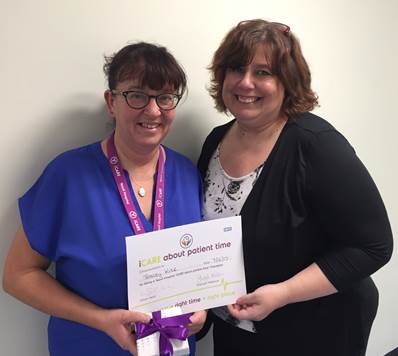 SethiSimon's tweet image. And Operational Manager Tracey is our iCARE about #PatientTime champion of the day. Making red days green and keeping electives going. @MandyCarney @ShelaghMeldrum @kerrylwhite1