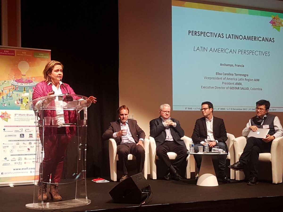 Gestarsalud's tweet photo. Dir. @ElisaTorrenegra habló de la perspectivas latinoamericanas en el 8° Encuentro Mont-Blanc @ESSForumIntl #RMB2017 https://t.co/87Uu8T6oZu