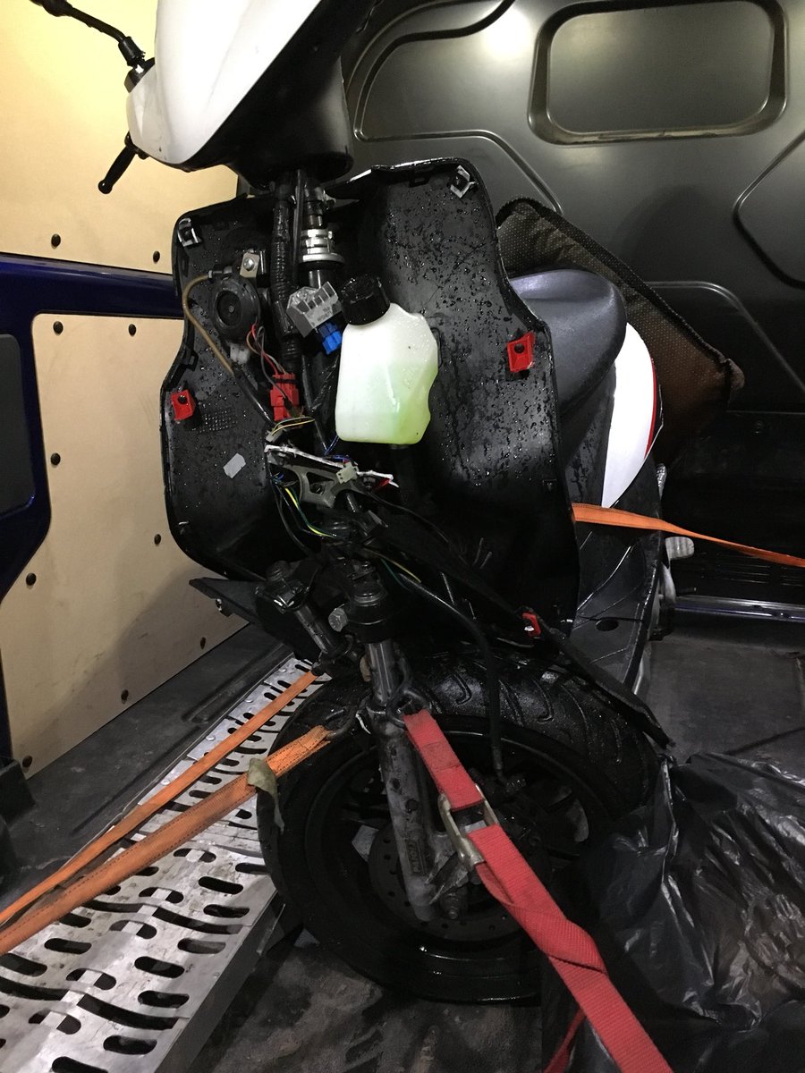 My partners kid has just been knocke off his scooter . . Bike totalled . . Bloke pulled out on him then drove off leaving him in the road . .