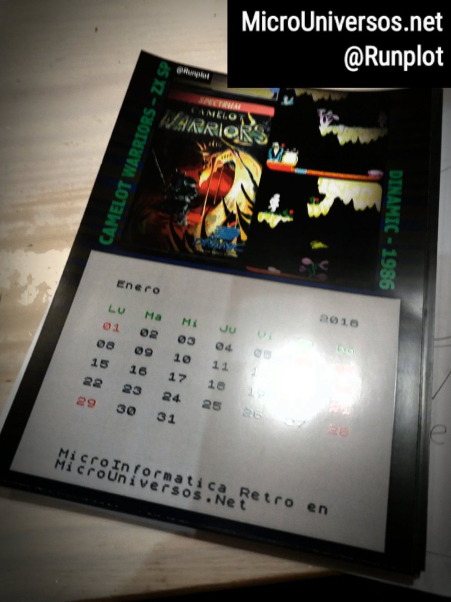 Runplot's tweet photo. Preparando el #Calendario2018 para los amigos de la #Retrocueva pues nos espera #Retrofinde
https://t.co/7q6LNpsLMB
#ZXSpectrum https://t.co/qsbp7rBfxB