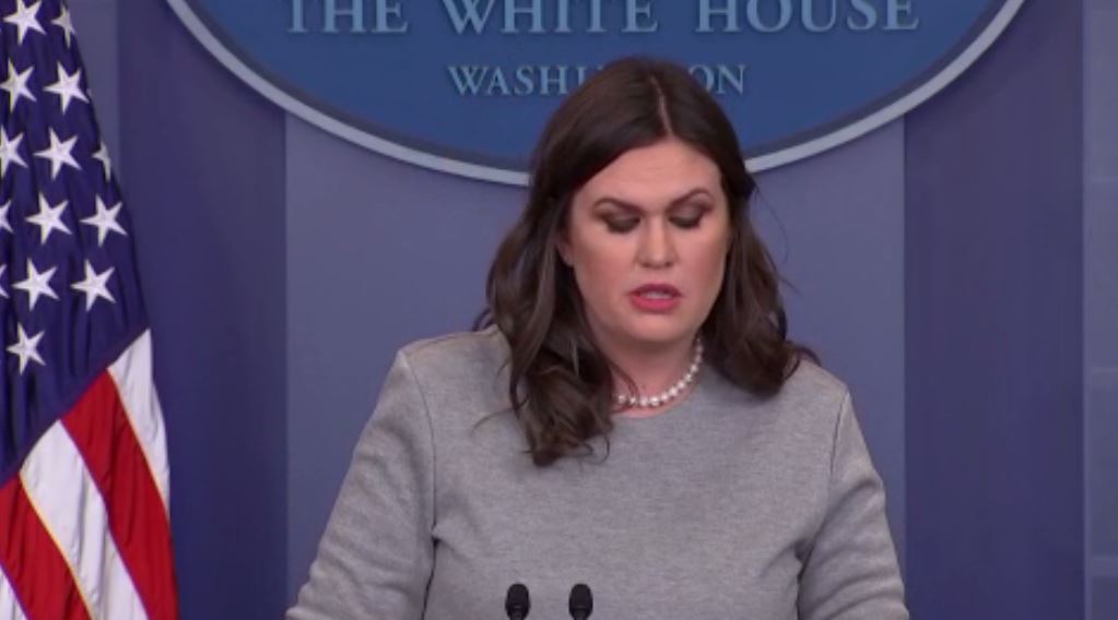 “LIVE: White House Press Secretary Sarah Huckabee Sanders delivers an on-ca...