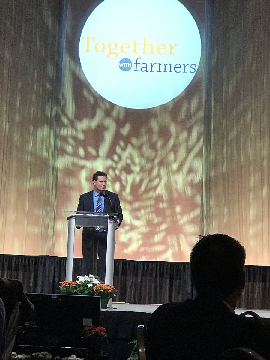 rebekahmary's tweet photo. OFBF Executive Vice President Adam Sharp addressed #OFBF delegates today.  The future looks very bright for our organization!  #OFBF17 https://t.co/HeoRKedjUg