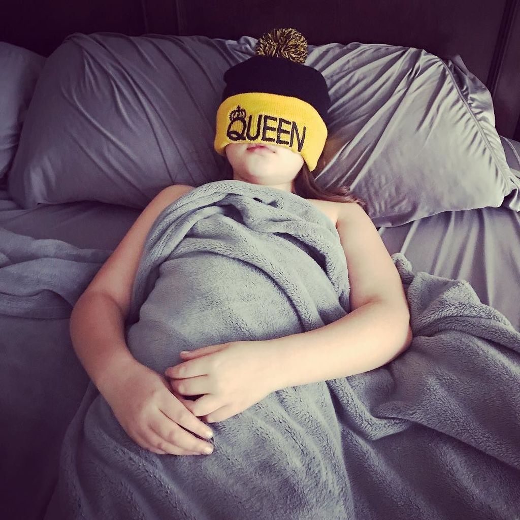 AjaHicks's tweet photo. Sshhhh, the #Queen is napping 😂 #BreaDenay #cracksmeup #mustvebeenaroughdayatschool #myminime #loveherso https://t.co/lILx3Y3sy9 https://t.co/rZG6JJS3g1