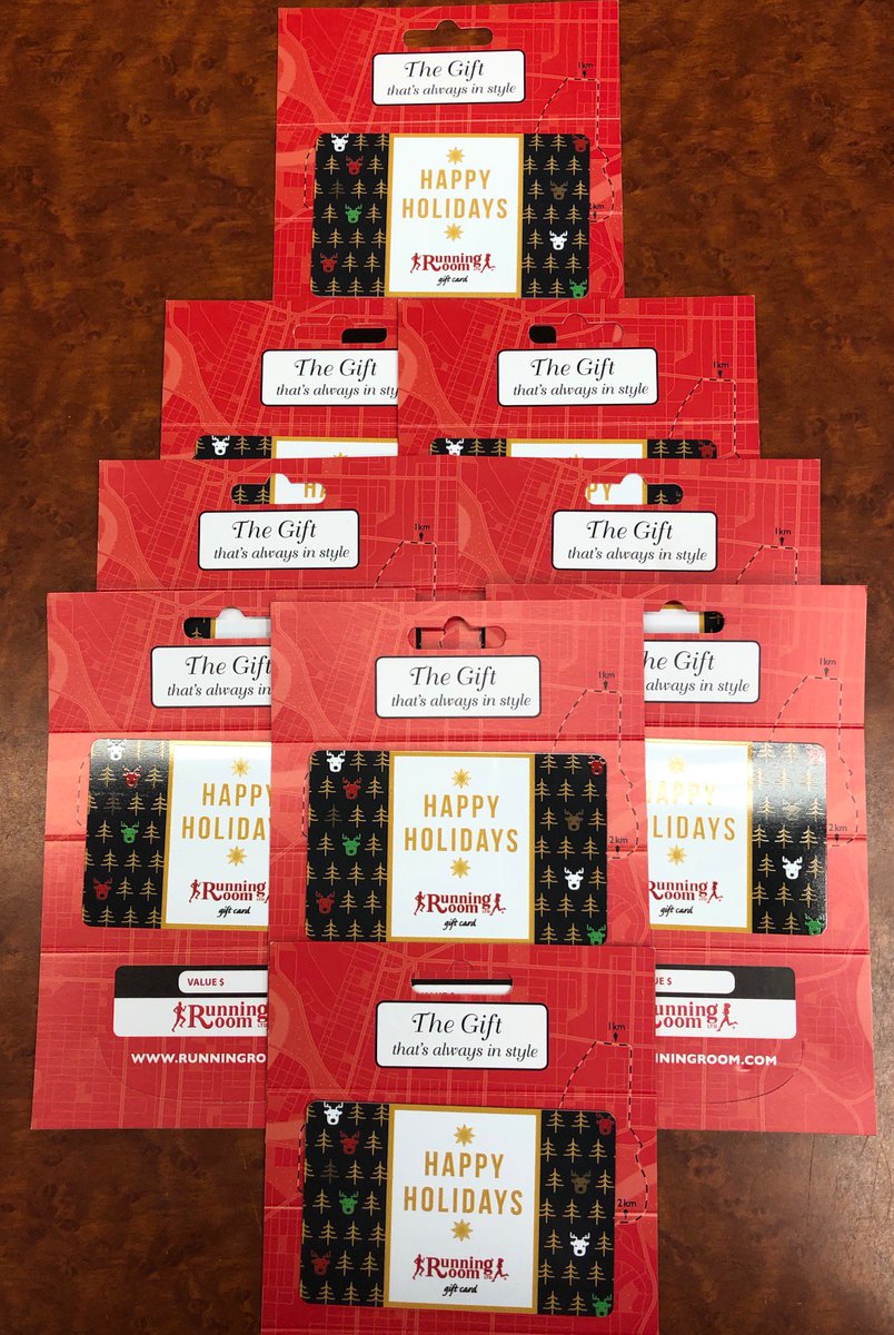 Someone hard to buy for on your list this year? Why not give one of our gift cards! Holiday edition now in. #runningroom #holidaygiftcard #rosedalerunningroom #