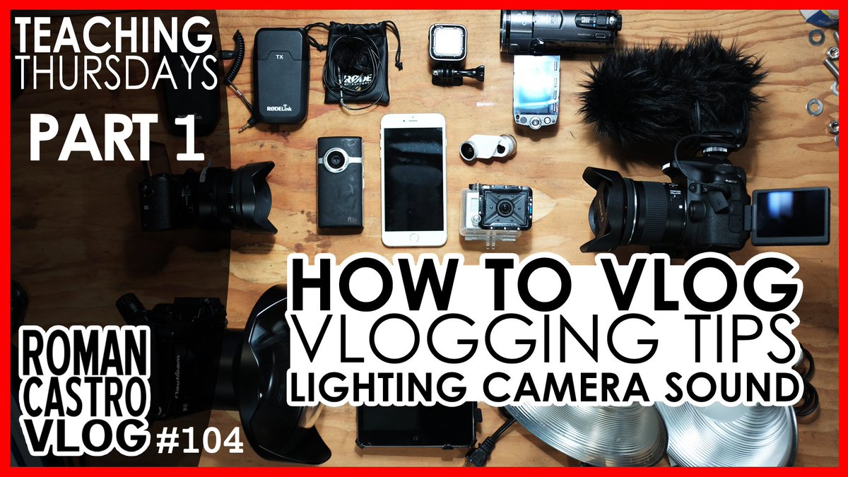 RomanCastro's tweet image. How To Vlog (Vlogging Tips) PART 1 - Light, Sound, Camera (Teaching THURSDAYS): RCV #104 youtube.com/watch?v=t4nenV… #howtovlog #vloggingtips