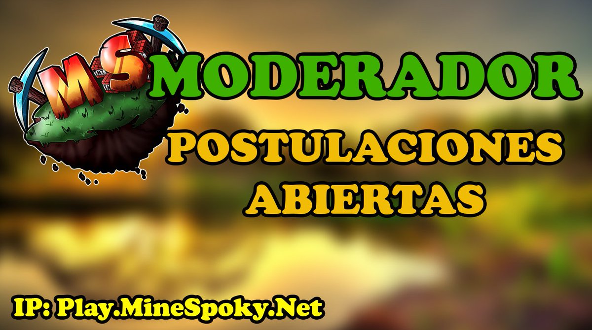 MineSpoky's tweet photo. 🔹INFORMACIÓN🔹

¿Quieres ser Moderador en MineSpoky? Las postulaciones están abiertas!👍

➡️  https://t.co/Fsdvb07Hkg …  ⬅️ https://t.co/zci175f13s