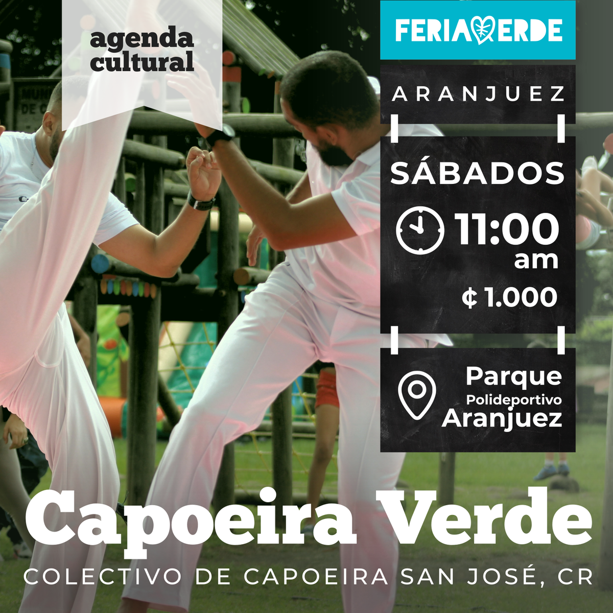 feriaverde's tweet photo. Con el  proyecto de Capoeira Verde queremos promover una capoeira empática, divertida y democrática. Somos un colectivo de grupos de capoeira que quieren divulgar este  hermoso arte al mayor número de personas posible, capoeira para todos, un espacio libre de discriminación. https://t.co/L6eqSSm5SW