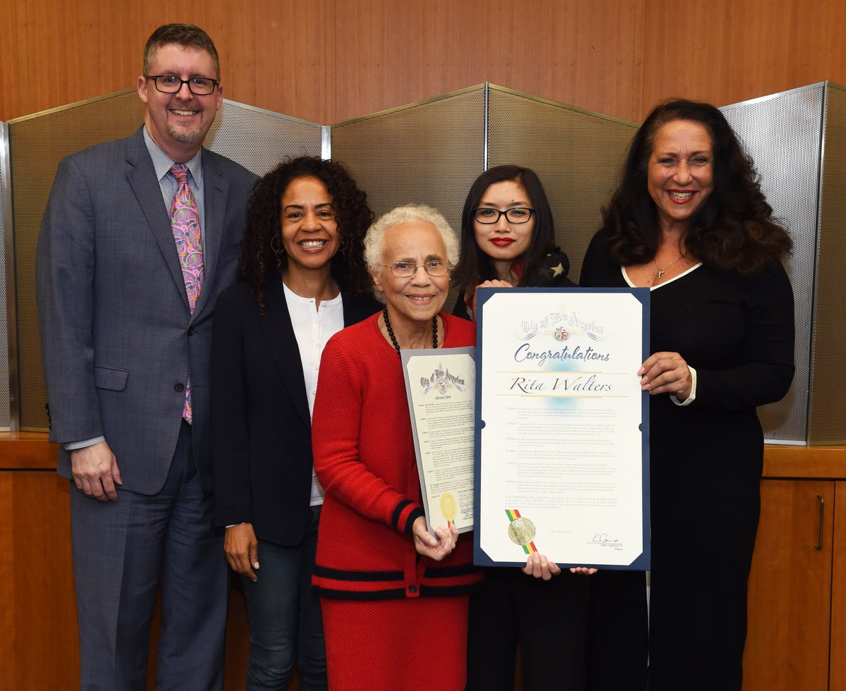 Board of Directors giving recognition to Rita Walters