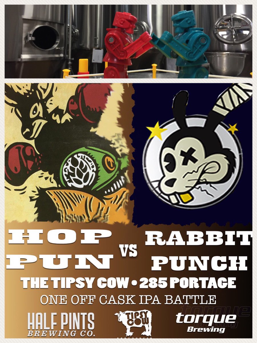 HalfPintsBrewCo's tweet photo. Just four hours until we tap gloves and tap casks. See you tonight at the Tipsy Cow hop fans! https://t.co/M4IhgE1Khm