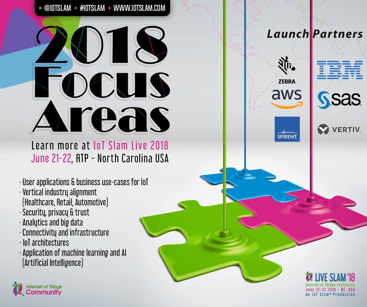 IoTchannel's tweet photo. We are thrilled to announce the launch of our Second Annual IoT Slam® Live 2018 Internet of Things Conference! https://t.co/ODPUv1ba3c
#IoTCommunity #IoT #InternetofThings #IoTSlam #News https://t.co/bL9aIaE9nN