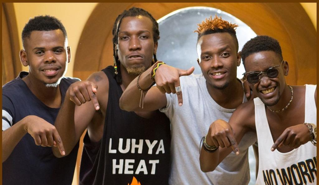 muzikikenya's tweet photo. Le band takes  New Artist of the Year Award at #PMVA2017 @leband254 https://t.co/5StpOPfNo7