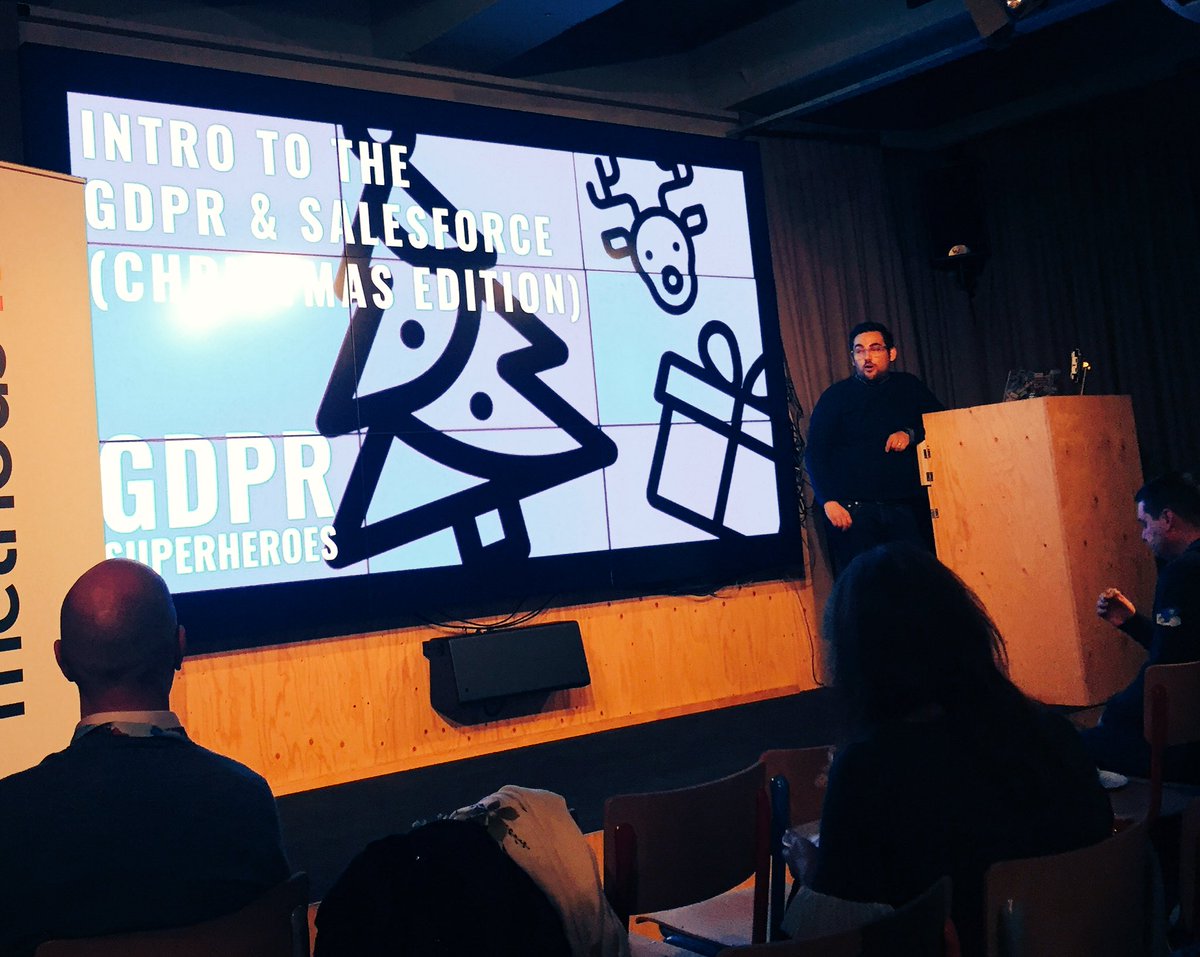 BashDin's tweet photo. @pbattisson @SalesforcePhil @thenorth @SFDC_Beard @PhilippeOzil @sgarcia421 enlightening talk by @sgarcia421 of @GDPRSuperheroes at Manchester #Salesforce #dfgg17
#GDPR is already here, it will be enforceable next year. https://t.co/b6dwG1cq3Q
