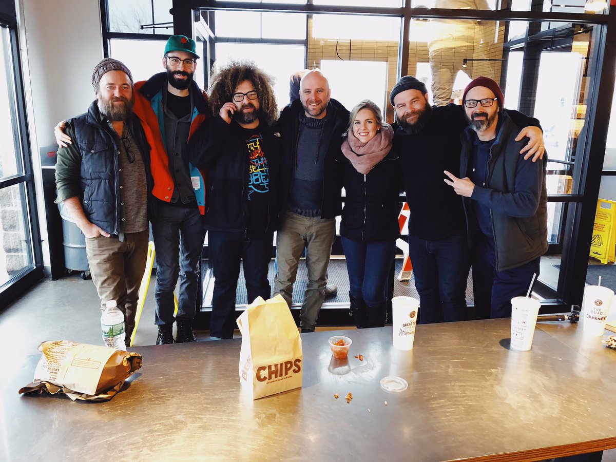 Look who stopped in for lunch today! <a href="/BrothersMcClurg/">Brothers McClurg</a> <a href="/westonsmusic/">Wes comes here to hide from Facebook</a> <a href="/ianzumback/">Ian Zumback</a> <a href="/find_ch/">Christopher Hopper</a> <a href="/jenniferhopper/">Jennifer Hopper</a>