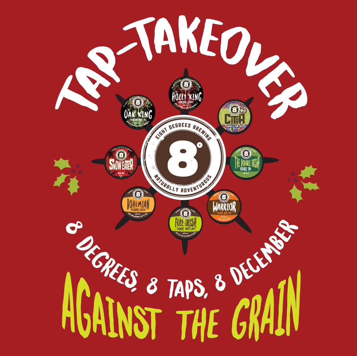 davidrisso's tweet photo. Did we says it's € 5 pints of @8degreesbrewing ( and €5/330ml glass for 3 of the specials) during the 8-tap takeover @againstgraindub, tomorrow, Friday the 8th? We did, good. https://t.co/gJsgDkYeZ9
