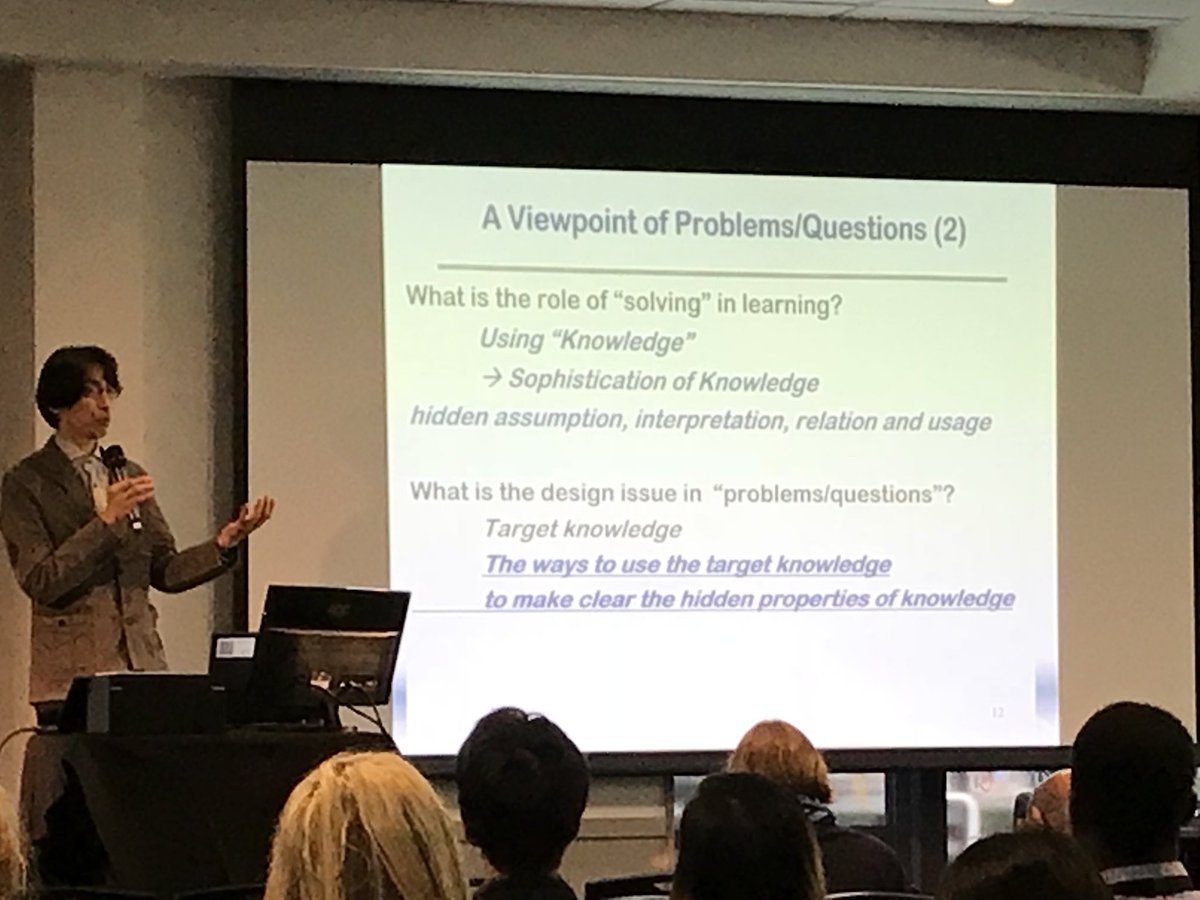 michellebanawa1's tweet photo. Design issue in “problems/questions” - target knowledge. The ways to use the target knowledge to make clear the hidden properties of knowledge. - Dr. Hiroshima #ICCE2017 #ICCEinNZ https://t.co/mxjXj1frT0