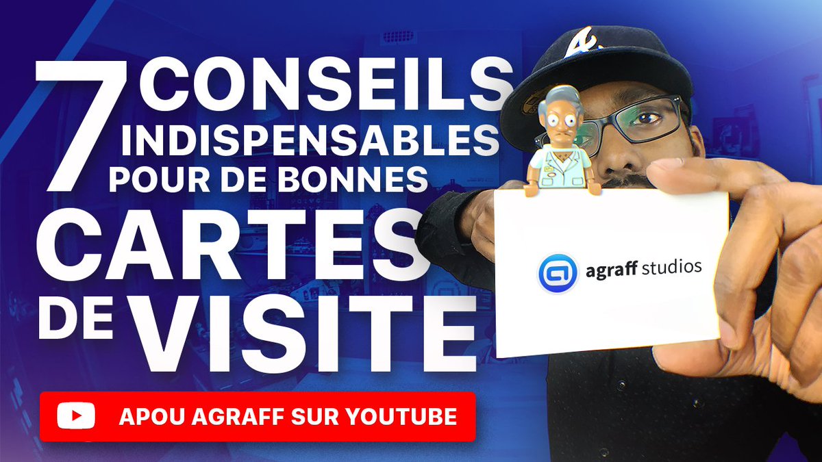 🎬 NOUVELLE VIDEO sur... les Cartes de visite, j'ai listé mes 7 conseils✌🏾🖐🏾, j'ai filmé 📹, j'ai monté 👨🏾‍💻, et hop, sur #Youtube : youtu.be/QJgmhI3AWwg 🙋🏾‍♂️