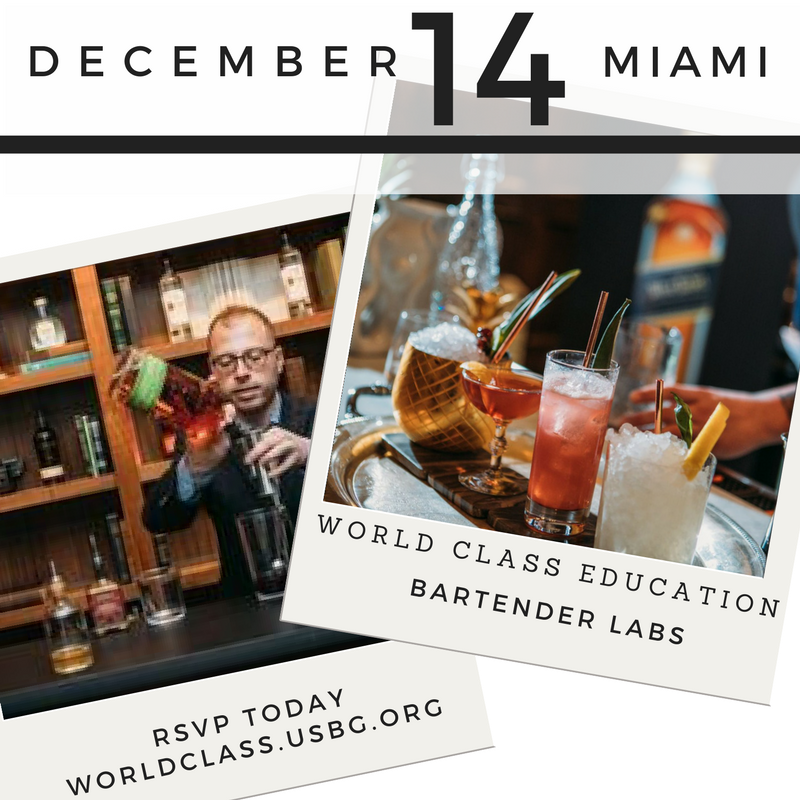 WorldClassUS's tweet image. World Class Bartender Labs Miami is on December 14th. Sign up at Worldclass.usbg.org today! #worldclassus #worldclass2018 #diageo