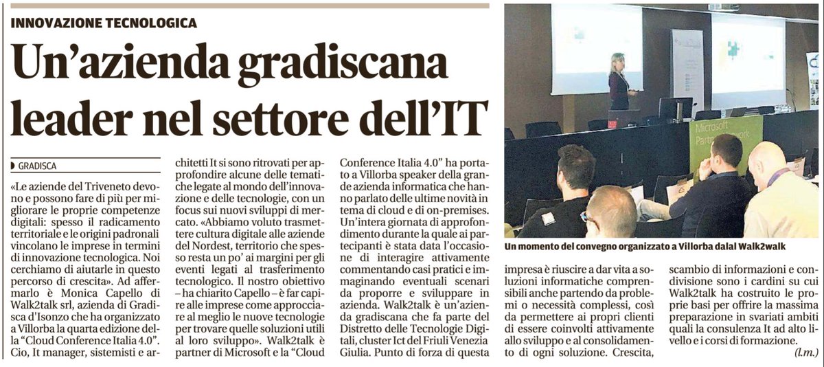 Walk_2_Talk's tweet photo. Ecco l'articolo de #ilpiccolo del 3 dicembre che parla di #cci2017 https://t.co/teEp48Vztz