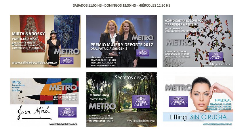 CyCprograma's tweet photo. ESTE SÁBADO 9 DE DICIEMBRE A LAS 11 HS POR @CanalMetro EN @CyCprograma #MirtaNarosky @DraSangenis @PaulaLacobara @BellasArtesAR @MarcinHotel @Fimedical_ Y MUCHO MÁS

https://t.co/IjZdlinfi9 https://t.co/QVp7cJ5Ics