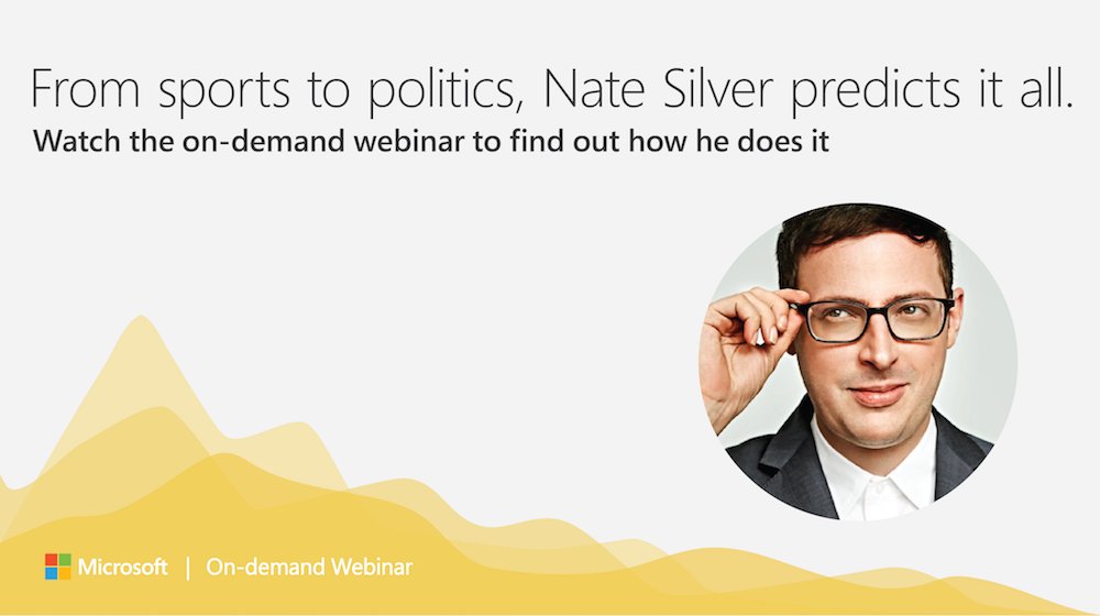 Go inside the mind of #data master @NateSilver538 from @fivethirtyeight & get his take on modern prediction science: https://info.microsoft.com/CO-PowerBI-WBNR-FY16-23Mar-DataInsightsSummitNateSilver_Registration.html?wt.mc_id=AID640073_QSG_SCL_206756