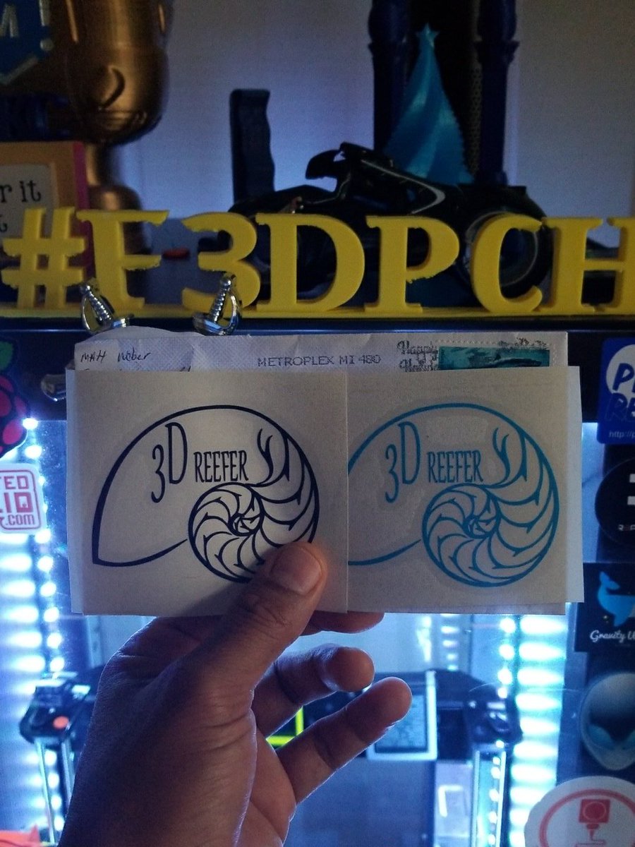 HappyExtruder3d's tweet image. @3DReefer #stickerexchange in full effect ! #3Dprinting 
Thanks Matt ! #F3DPCH