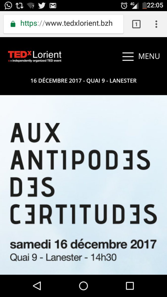 Vous avez 2mn ? Donnez-vous envie de #TedX, RT et rdv à #lorient le 16/12 aux antipodes de vos certitudes. vimeo.com/244853474