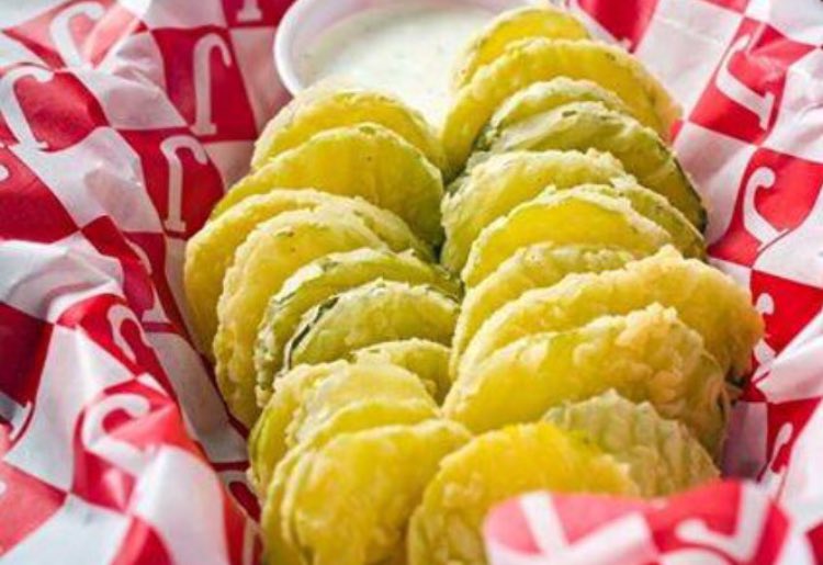JeffersonsKU's tweet photo. Free Fried Pickle Friday is here again. Retweet this and you might win free fried pickles for a year! 500 retweets and they’re free all day Friday the 7th. Limit one order per table. #freethepickles#lfk https://t.co/F8MrxXrejY