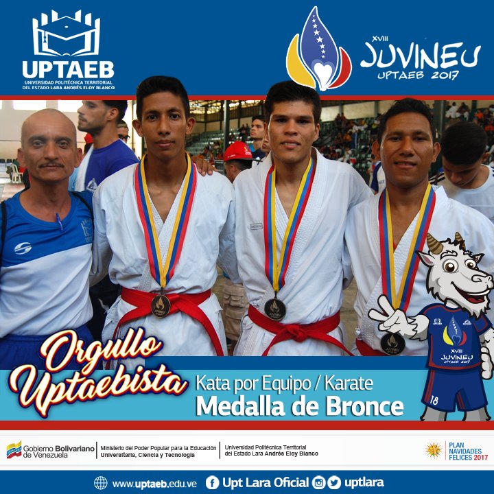 uptlara's tweet photo. Emocionados estamos los #Uptaebistas por las #Medallas logradas en los #Juvineu2017  ¡Arriba la #Uptaeb! #OrgulloUptaebista https://t.co/R07IH9Oqtw