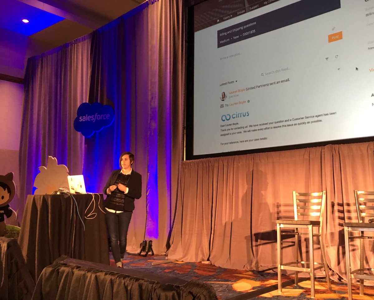 KiNuMedia's tweet photo. Alicia Cruz of @salesforce leading a refreshingly entertaining demo about how to #FindWinKeep clients. https://t.co/HUjU6IhXjE