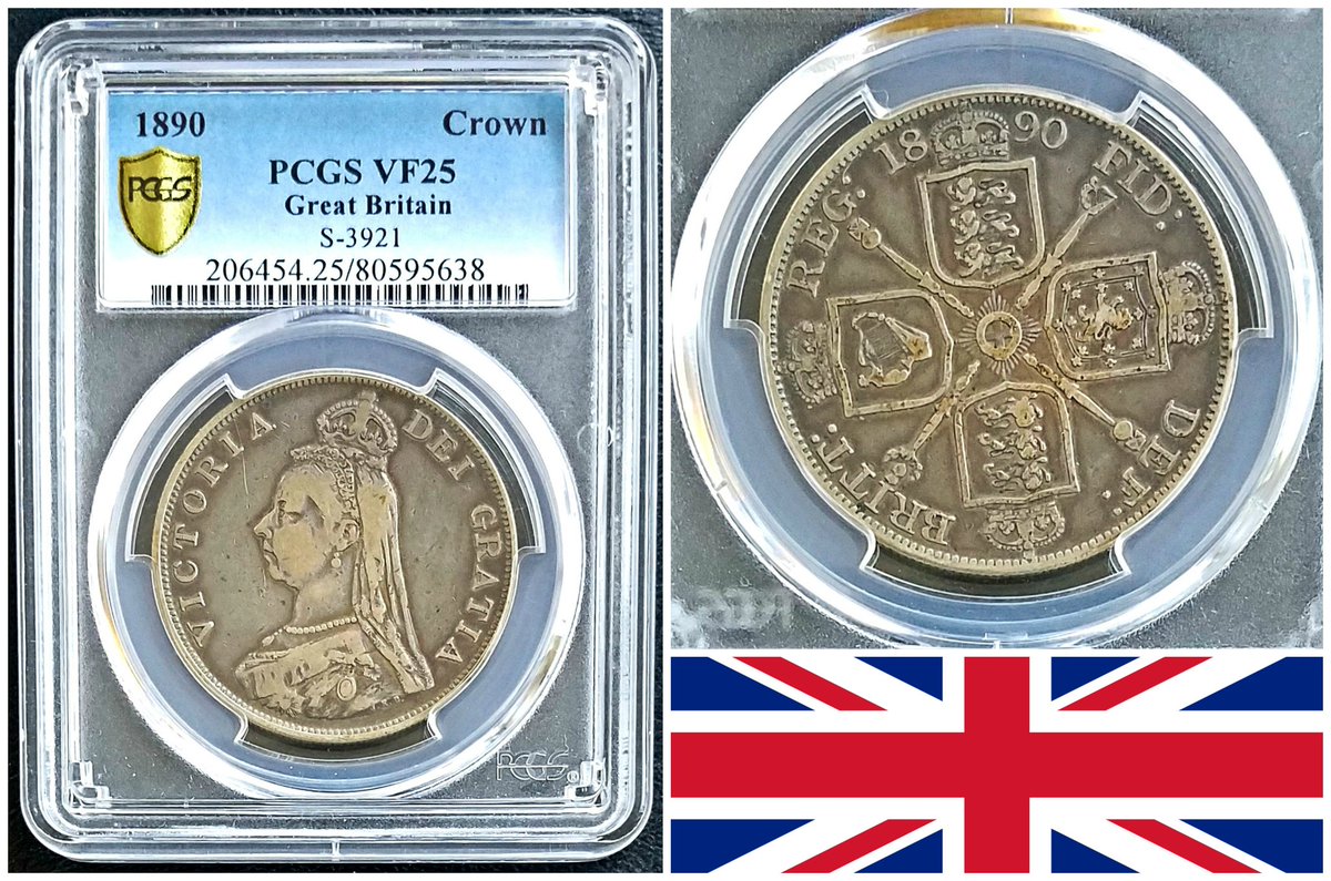 Apex_Collecting's tweet photo. 🇬🇧 #greatbritain #uk #unitedkingdom #britain #british #london #doubleflorin #4shillings #error #labelerror #pcgs #unionjack #queenvictoria #coatofarms #toned #tonedcoin #classic #1800s #1890s #veryfine #silver #silvercoin #vintage https://t.co/lEA1CjNVOg