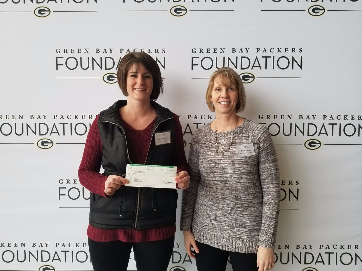 Guess where our Executive Director, Dawn &amp; Community Relations Director, Allie were the other day... That's right, Lambeau Field! Thank you so much to the Green Bay Packers Foundation for their donation of $3,000.  #PackersGiveBack