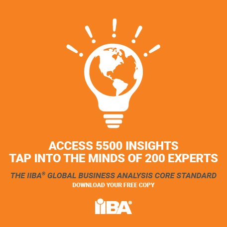 IIBA's tweet photo. Tap into the insights of over 5500 professionals &amp; the minds of over 200 Experts. Download your free copy of the IIBA Global Business Analysis Core Standard.
#IIBA #baot #BABOK #BACoreStandard #betterbusinessoutcomes 
https://t.co/PnoIkg8gq1 https://t.co/IndG1EzAsF