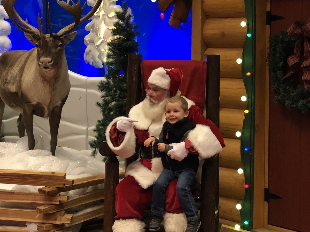 CoachRyanTatum's tweet photo. For the past 3 years we’ve gone to see 🎅🏻and every time Jackson has had a complete meltdown (first pic). Until tonight!! He loved it so much and he didn’t want to leave! What a difference a year makes. Also we built a huge Lincoln Log tower. #Family #JacksonLee #SantaForTheWin https://t.co/pEyLL8gMUk