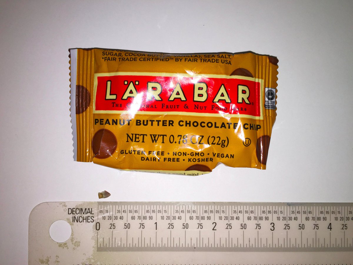 rangefound's tweet photo. @larabar You cracked my tooth with what ext. 42275 identified as a "Date Pit".  Root canal = $1500. Sent in all documentation back 2 years of dental records. You offered $250. Really? https://t.co/OeSwR03Ga8