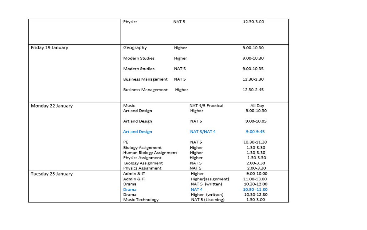 LourdesSec's tweet image. S4, S5 and S6 prelim timetable for January 2018 now available for pupils and parents to view. #supportingprogress #prelims
