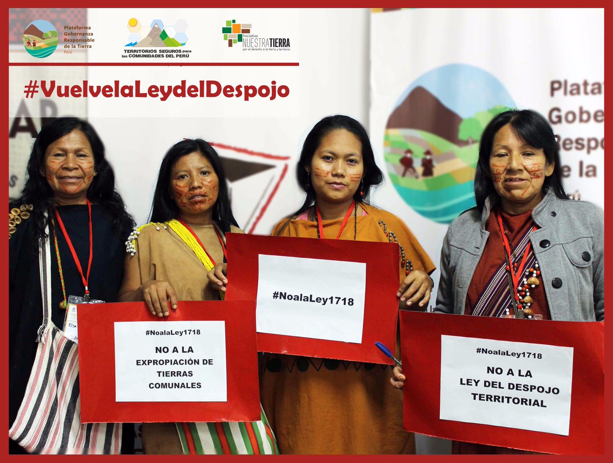 GobernanzaPE's tweet photo. #ALERTA
Ley del Despojo (#PL1718) puede ser aprobada hoy en el Pleno del Congreso. Esta norma constituye una nueva amenaza a la seguridad territorial de nuestros #pueblosindígenas y los pequeños agricultores.

Exigimos al @congresoperu el archivamiento definitivo de esta ley. https://t.co/3HdQCSGzBu