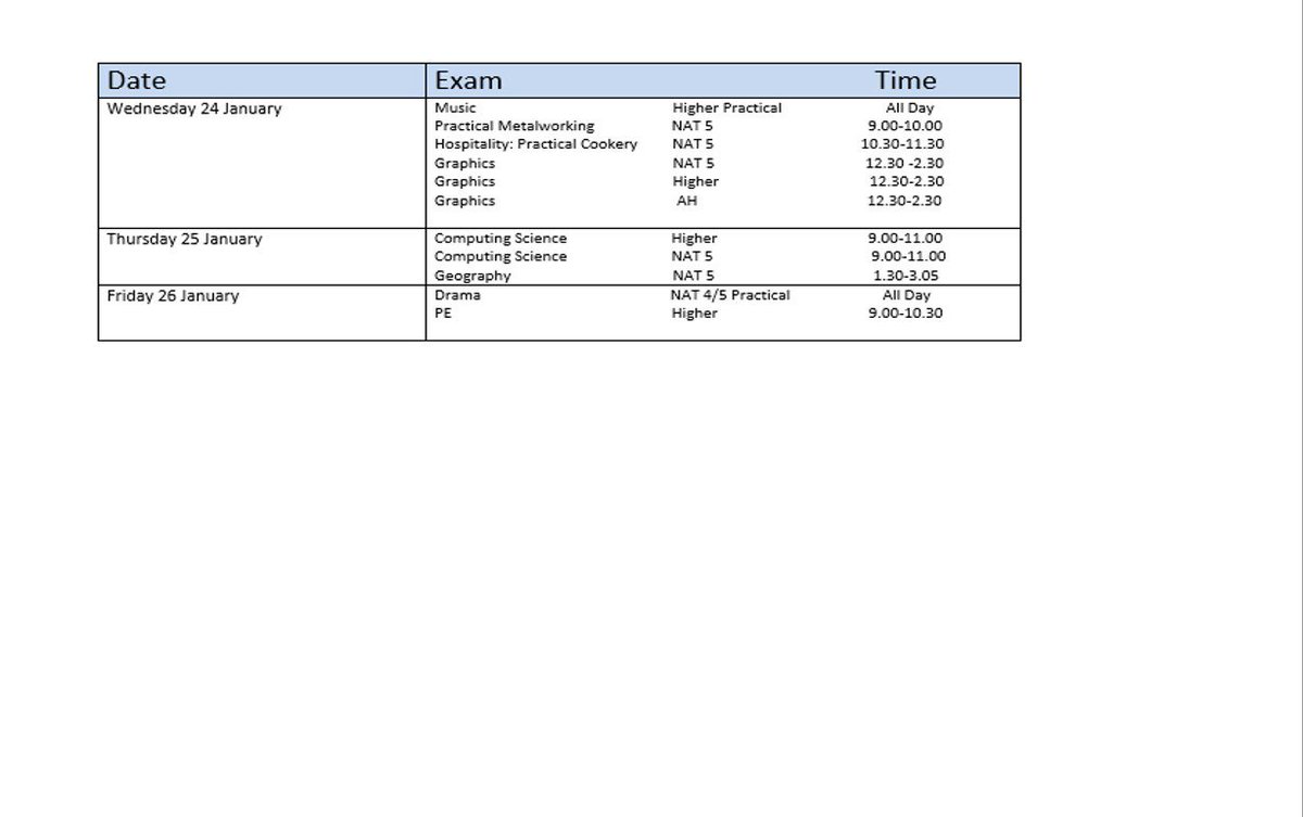 LourdesSec's tweet image. S4, S5 and S6 prelim timetable for January 2018 now available for pupils and parents to view. #supportingprogress #prelims