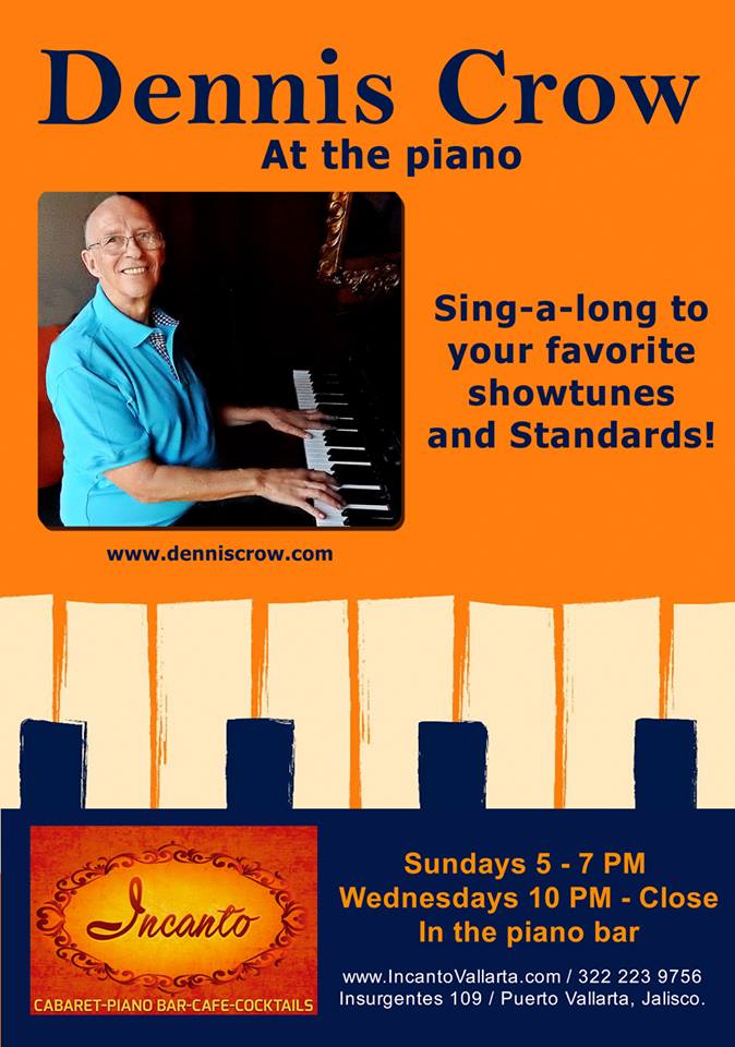 Join me Sundays and Wednesdays around the piano and sing to your favorite show-tunes and standards, in English, Spanish, French or your native language. I've been known to also show up for open mic on Thursdays 7pm to Closing.

ow.ly/gYEt30h58jD