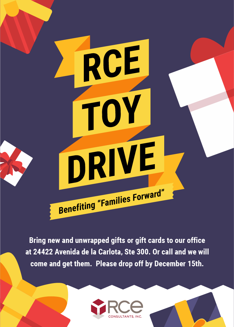 RCE_Consultants's tweet photo. We're having a toy drive.  Help us help others in the community. #rce #itsnotworkitsfun #toydrive #civilengineering #engineering #Familiesfirst https://t.co/7xAikGFNU9