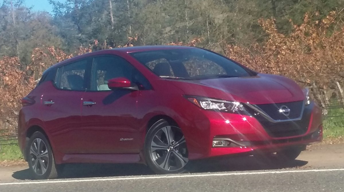 CarGuyRick1's tweet photo. Compared to the outgoing model, the redesigned 2018 Nissan Leaf offers more power, greater range (now rated at 150 miles), and more features. Yet prices have dropped a bit, with the base S due to start at $30,885 including destination when it goes on sale late January. #2018Leaf https://t.co/cSbsnNe5yZ